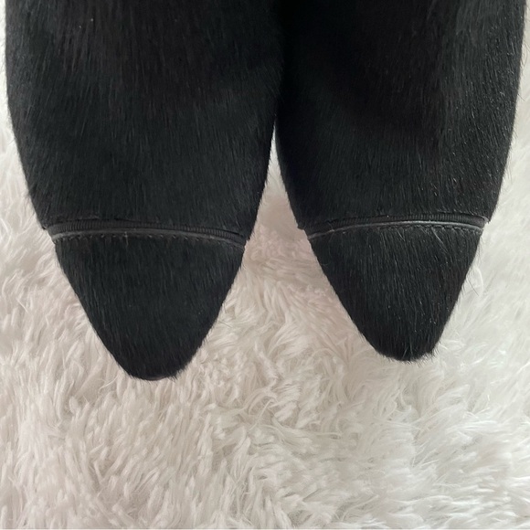 Tory Burch | Stiletto Black Bovine Hair Booties, Leather Lining, size 8 1/2 - Picture 4 of 13